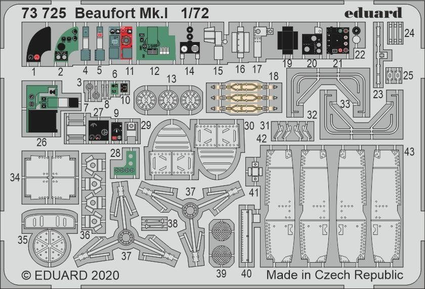 Eduard BIG72163 Beaufort Mk.I for AIRFIX 1/72 – immagine 4