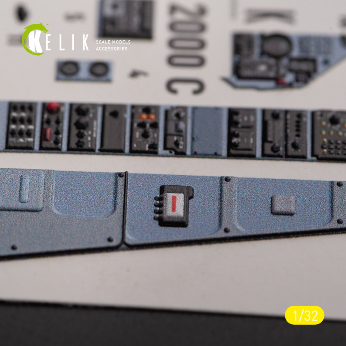 KELIK K32024 Mirage 2000C - interior 3D decals for Kitty Hawk/Zimi models kit 1/32 – immagine 10