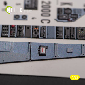 KELIK K32024 Mirage 2000C - interior 3D decals for Kitty Hawk/Zimi models kit 1/32 – immagine 10