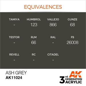 AK Interactive AK11024 Ash Grey 17ml – zdjęcie 3