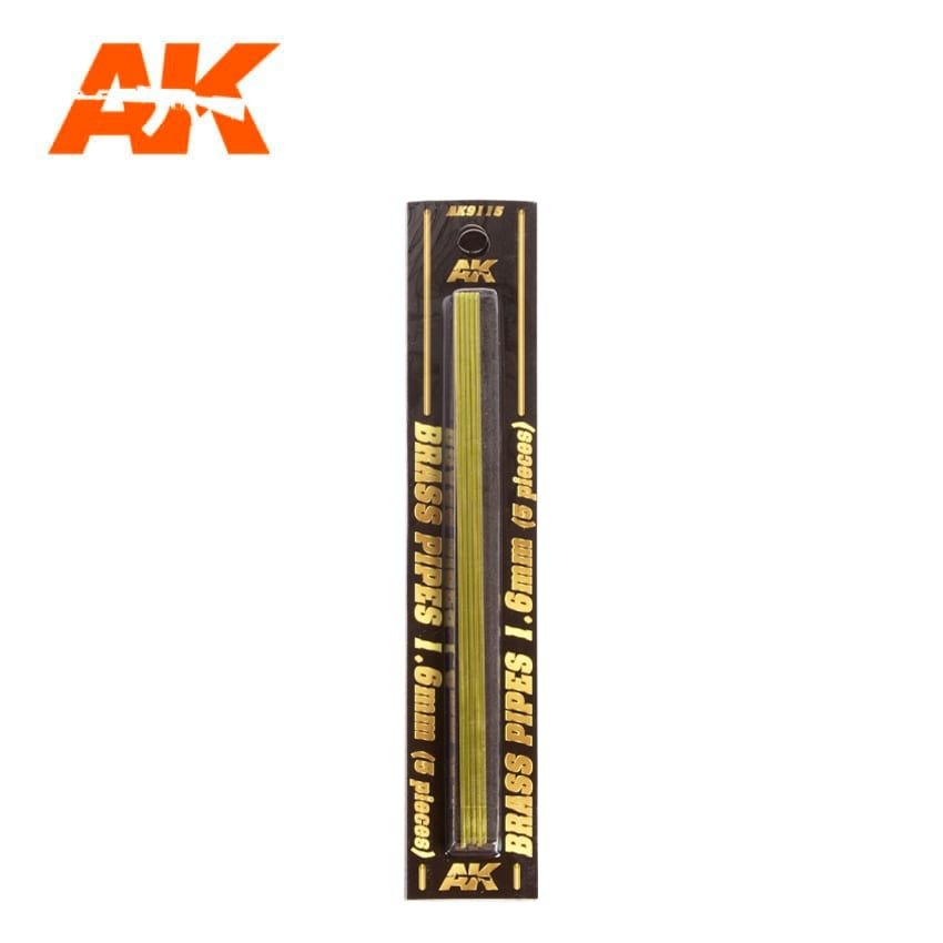 AK Interactive AK9115 BRASS PIPES 1.6MM Ø. 5 UNITS – Bild 2