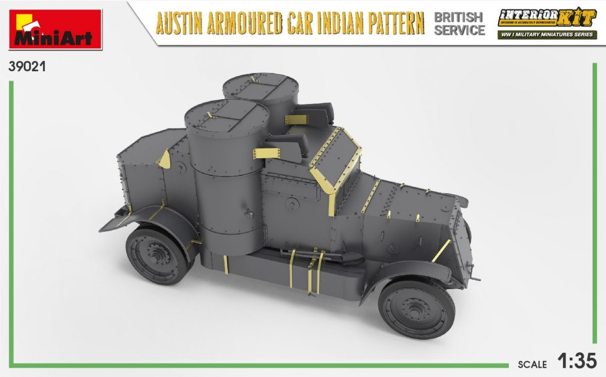 Miniart 39021 AUSTIN ARMOURED CAR INDIAN PATTERN. BRITISH SERVICE. INTERIOR KIT 1/35 – immagine 4