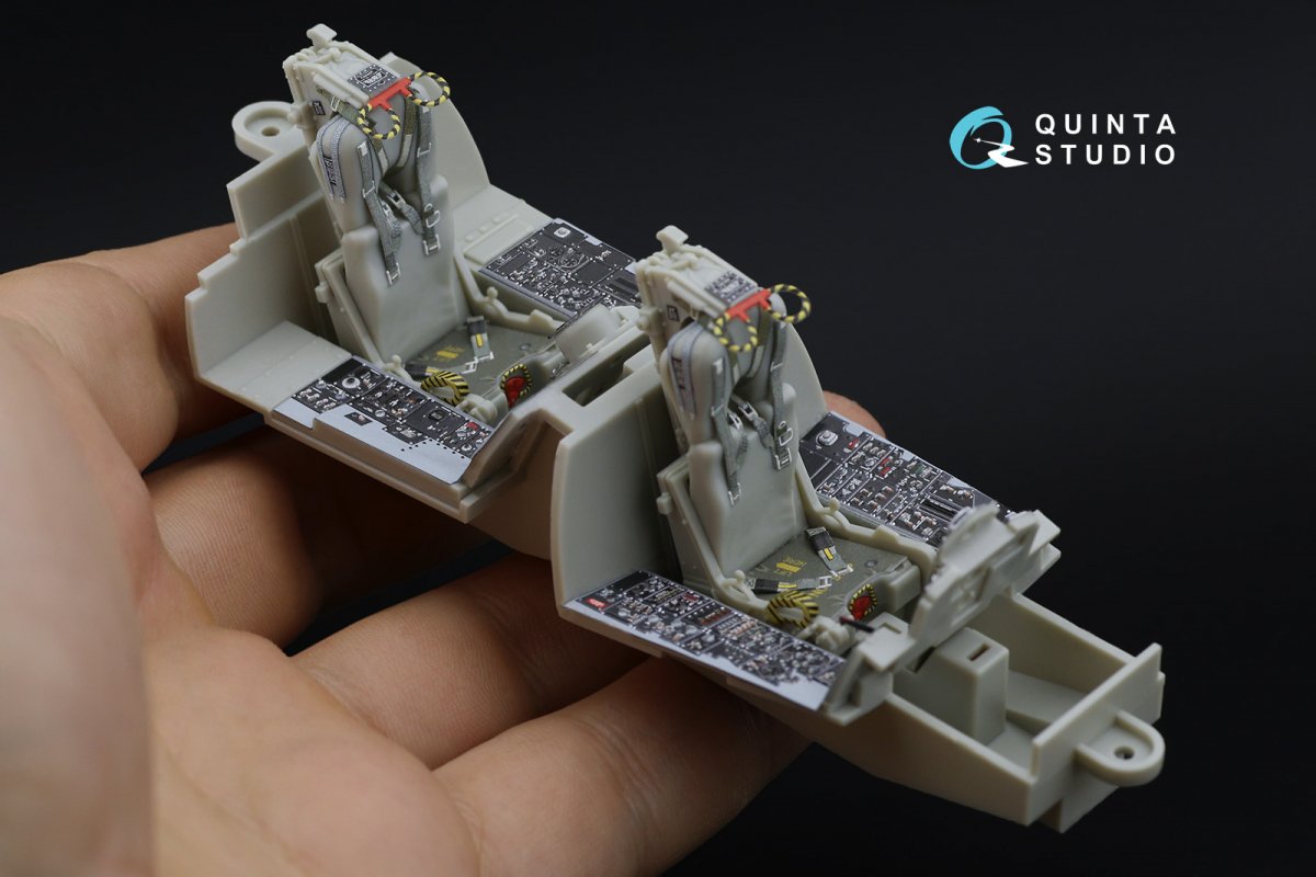Quinta Studio QD32035 F-4C 3D-Printed &amp;amp; coloured Interior on decal paper (for Tamiya kit) 1/32 – immagine 3
