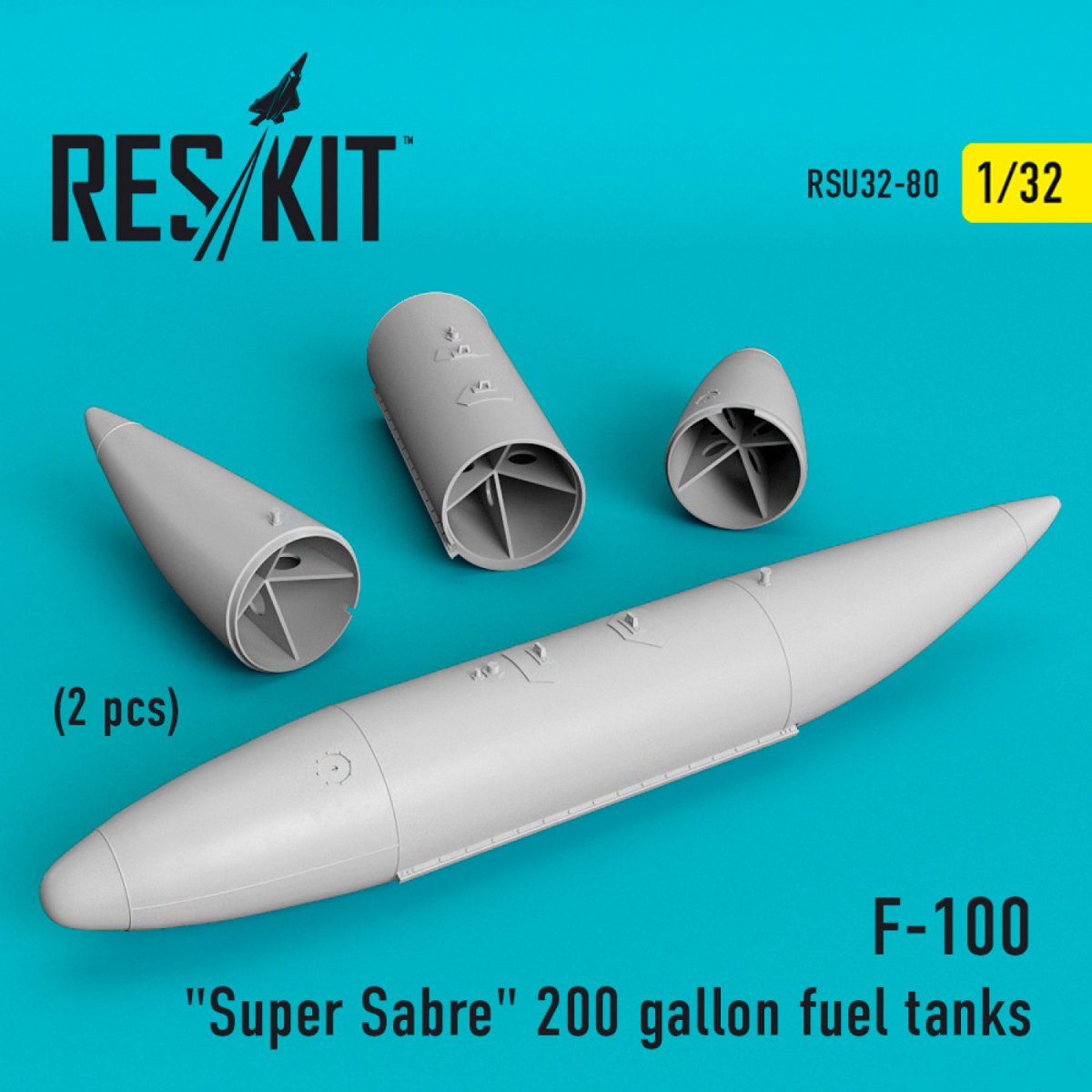 RESKIT RSU32-0080 F-100 &amp;quot;SUPER SABRE&amp;quot; 200 GALLON FUEL TANKS 1/32