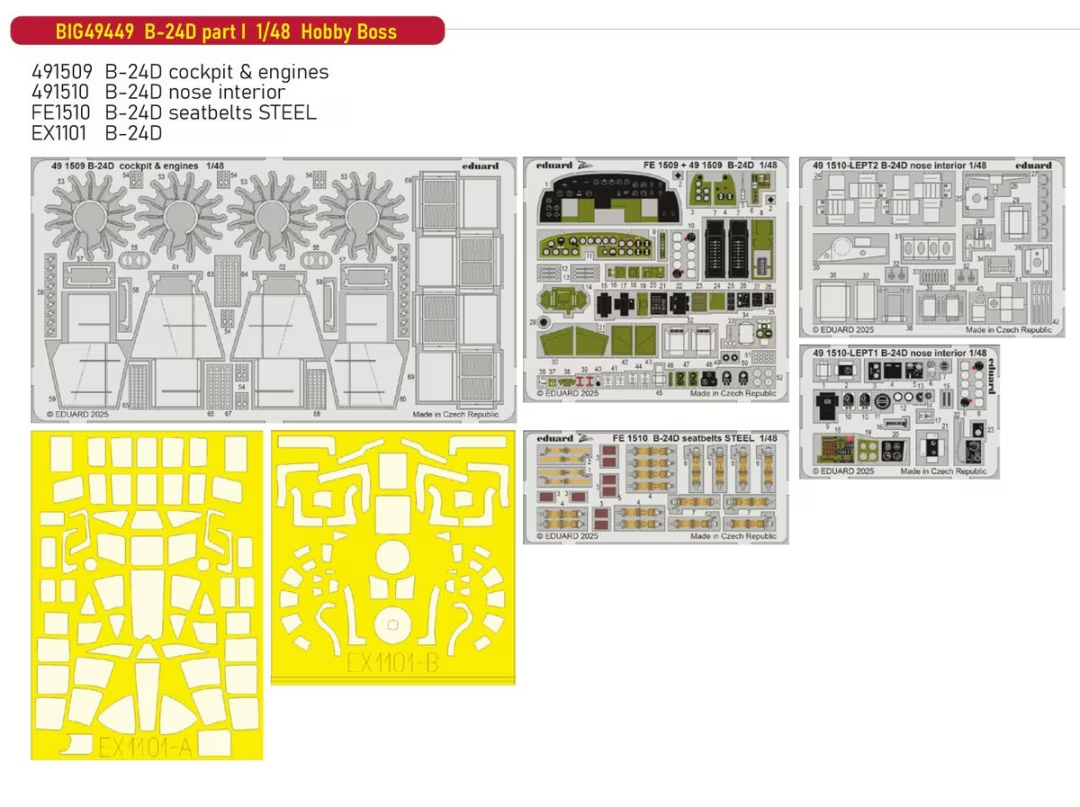 Eduard BIG49449 B-24D partie I HOBBY BOSS 1/48