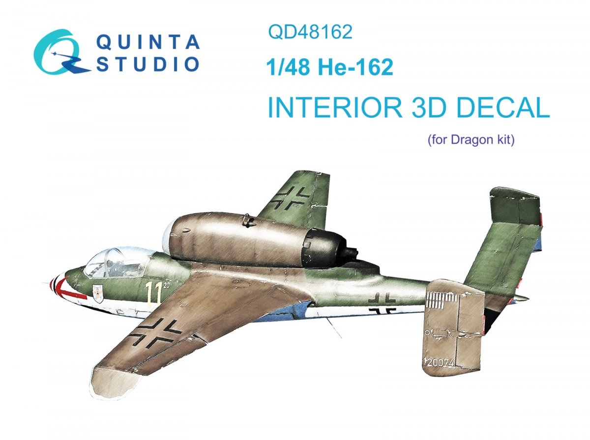 Intérieur imprimé en 3D et coloré sur papier décalcomanie (Dragon) Quinta Studio QD48162 1/48