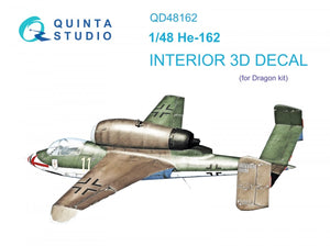 Intérieur imprimé en 3D et coloré sur papier décalcomanie (Dragon) Quinta Studio QD48162 1/48