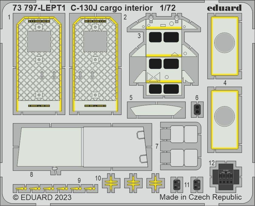 Eduard 73797 Intérieur cargo C-130J ZVEZDA 1/72