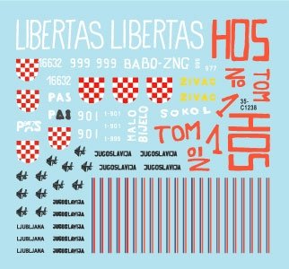 Star Decals 35-C1238 Domovinski Rat / Homeland War 1991-95. T-34/85M 1/35 – immagine 3