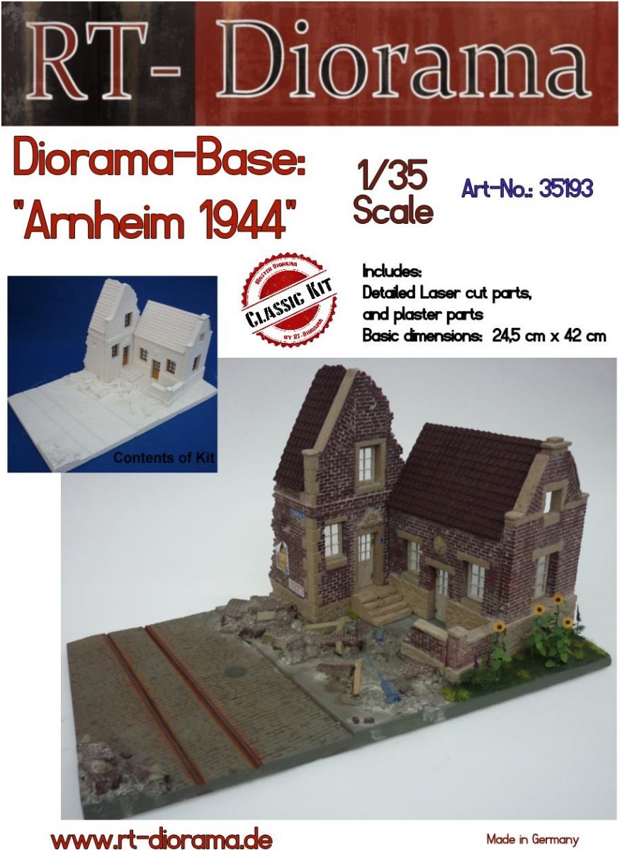 RT-Diorama 35193 Diorama-Base: "Arnheim 1944" New Version 1/35