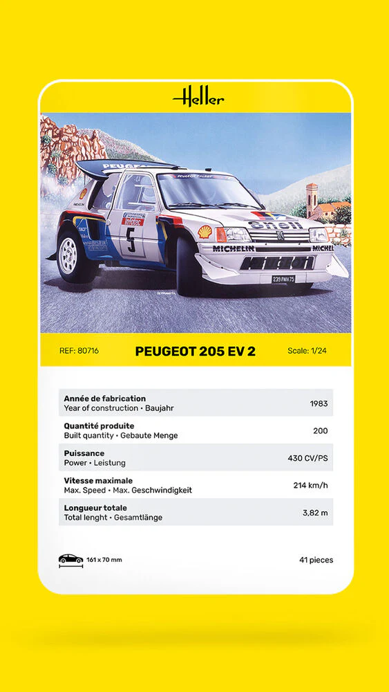 Heller 80716 Peugeot 205 EV 2 1/24