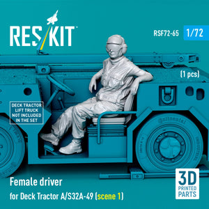 RESKIT RSF72-0065 Female driver for Deck Tractor A/S32A-49 (scene 1) (1 pcs) (3D Printed) 1/72 – Bild 2