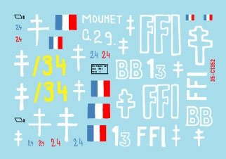 Star Decals 35-C1352 FFI 2. Re-captured Beute-Panzers. French Resistance - Forces Françaises de lInterieur 1/35 – immagine 2