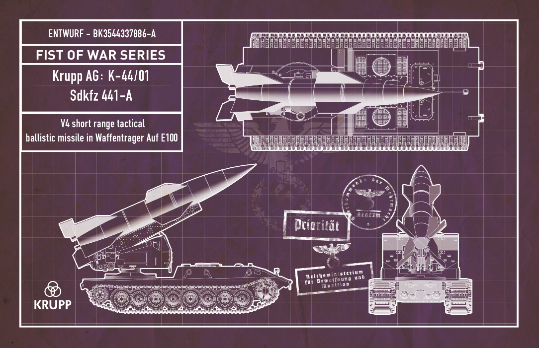 Modelcollect UA72190 German WWII V4 short range tactical ballistic missile in Waffentrager Auf E100 1/72 – Bild 2