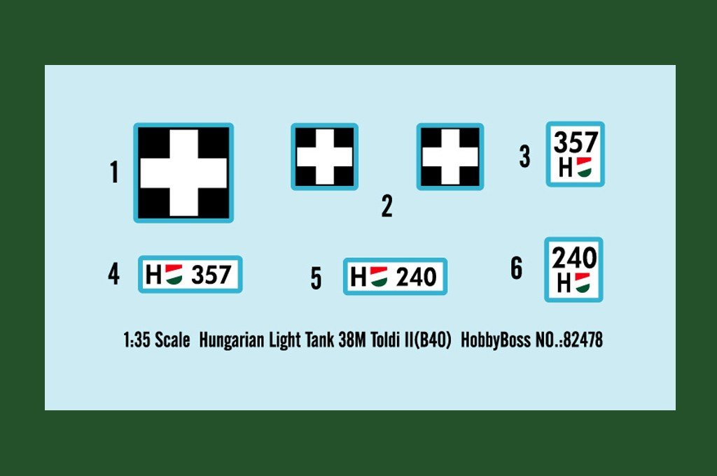 Hobby Boss 82478 Hungarian Light Tank 38M Toldi II(B40) 1/35 – immagine 4