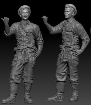 Thunder Model F35010 US Crew WLF Wrecker Series 1-4 with Optional French Heads 1/35