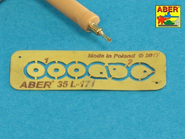 Aber 35L-171 Set of gun barrel tips for MG 08 x3 pcs. And barrel tips for MG 08/15 x 3 pcs. 1/35 – immagine 3