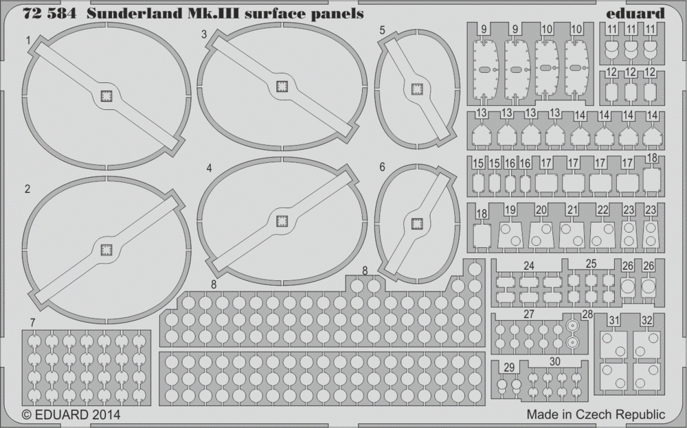 Eduard BIG7289 SUNDERLAND Mk. III 1/72 ITALERI – immagine 7