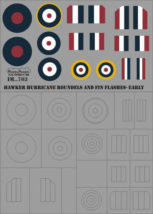 ModelMaker Decals IM48703 HAWKER HURRICANE ROUNDELS AND FIN FLASHES - EARLY 1/48 – Bild 3