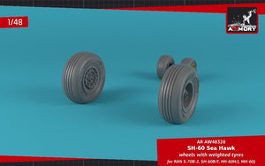 Armory Models AW48328 SH-60 Seahawk wheels w/ weighted tires 1/48 – immagine 2
