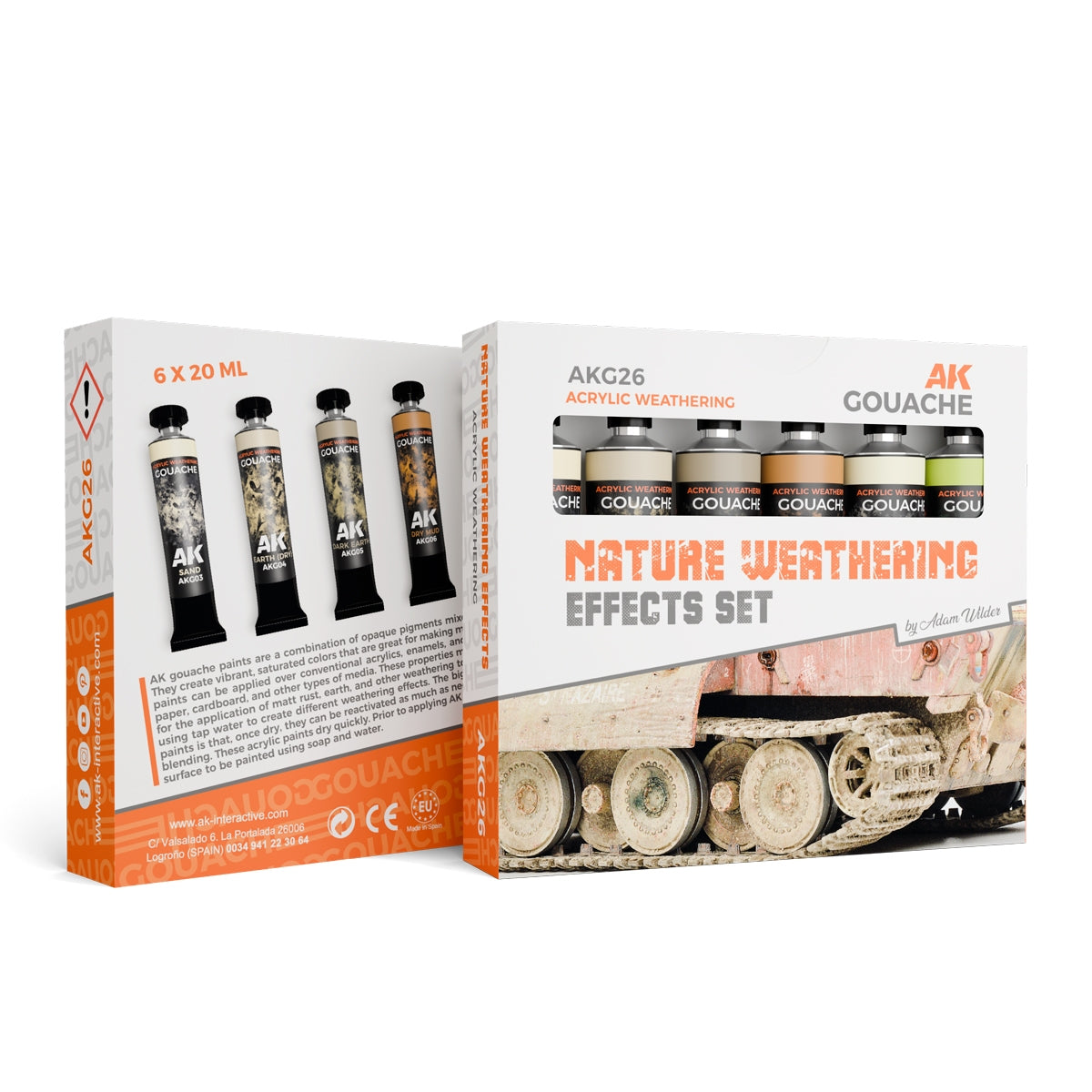 AK Interactive AKG26 NATURE WEATHERING EFFECTS SET – AK GOUACHES – immagine 2