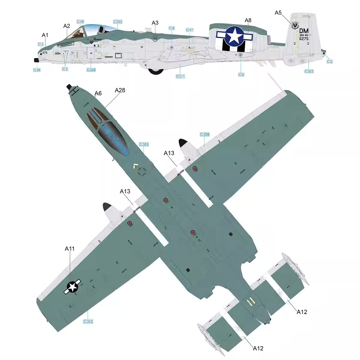 Great Wall Hobby S7211 USAF A-10C Demo Team DAVIS-MONTHAN Air Force Base 2020 Limited Edition 1/72