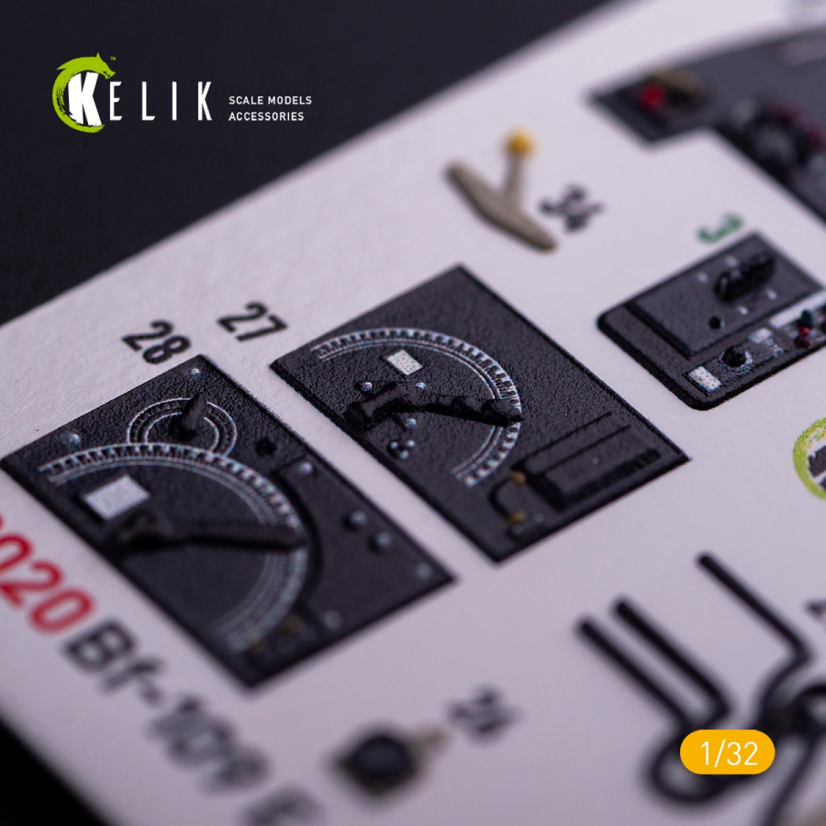 KELIK K32020 BF-109 E - Interior 3D Decal with 3D printed parts for Trumpeter kit 1/32 – immagine 8