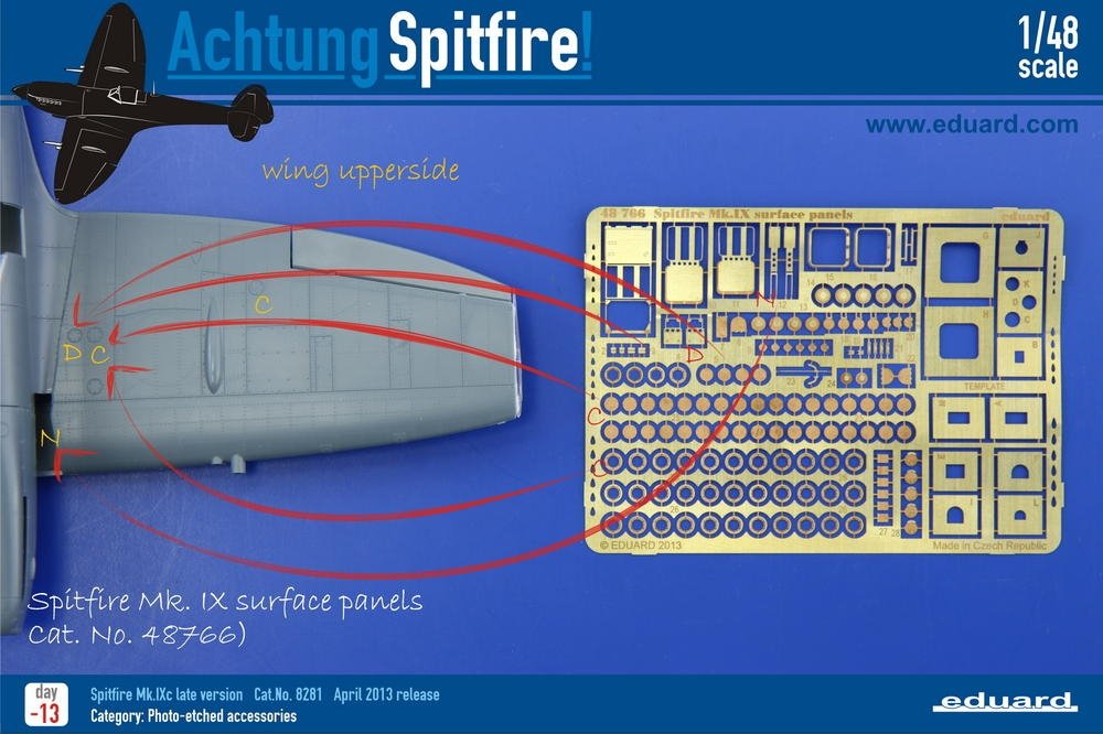 Eduard 48766 Spitfire Mk. IX surface panels 1/48 EDUARD – image 7