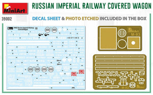 MiniArt 39002 RUSSIAN IMPERIAL RAILWAY COVERED WAGON 1/35 – zdjęcie 2