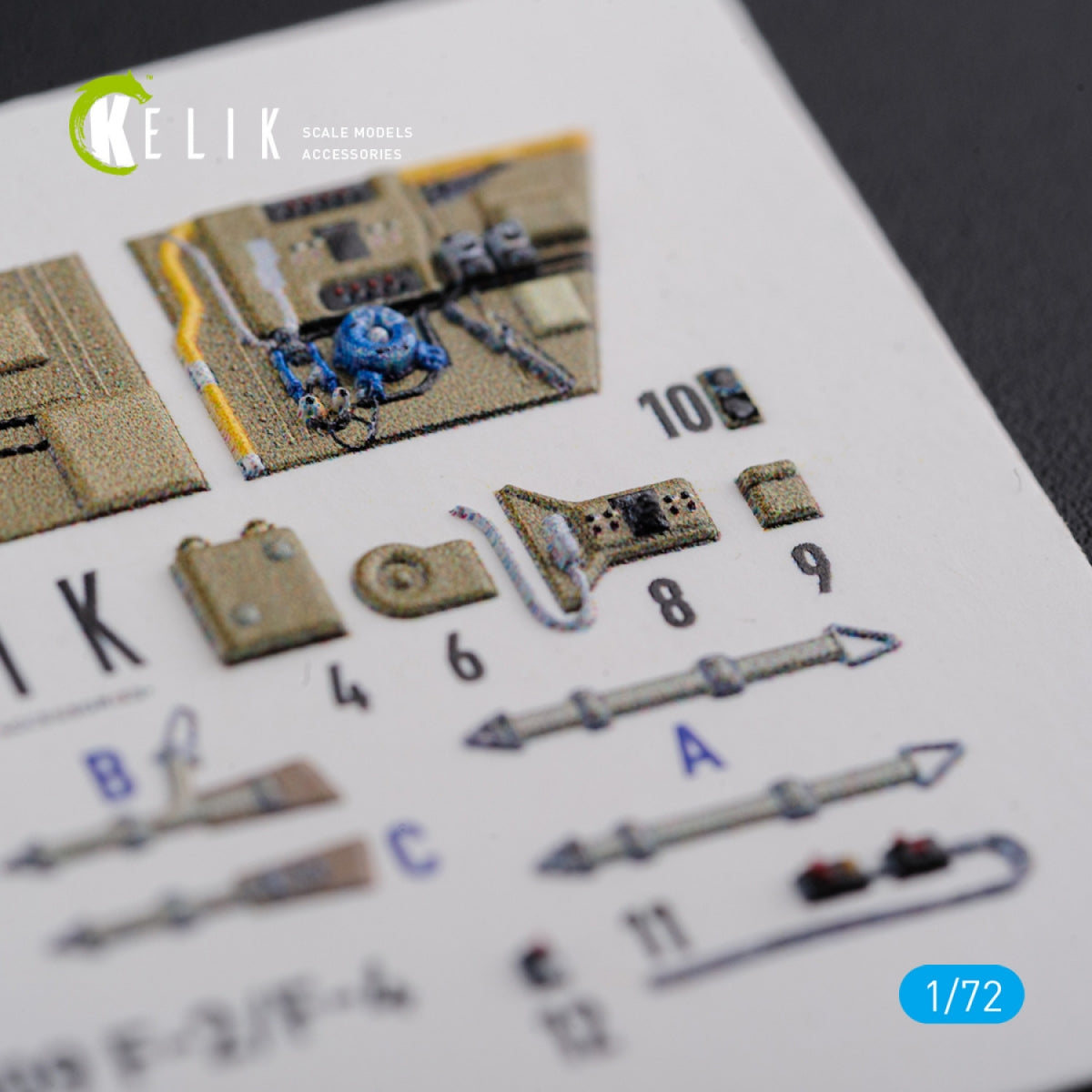KELIK K72122 BF109-F2/F4 reconnaissance interior 3D decals for Fine Molds kit 1/72 – Bild 4