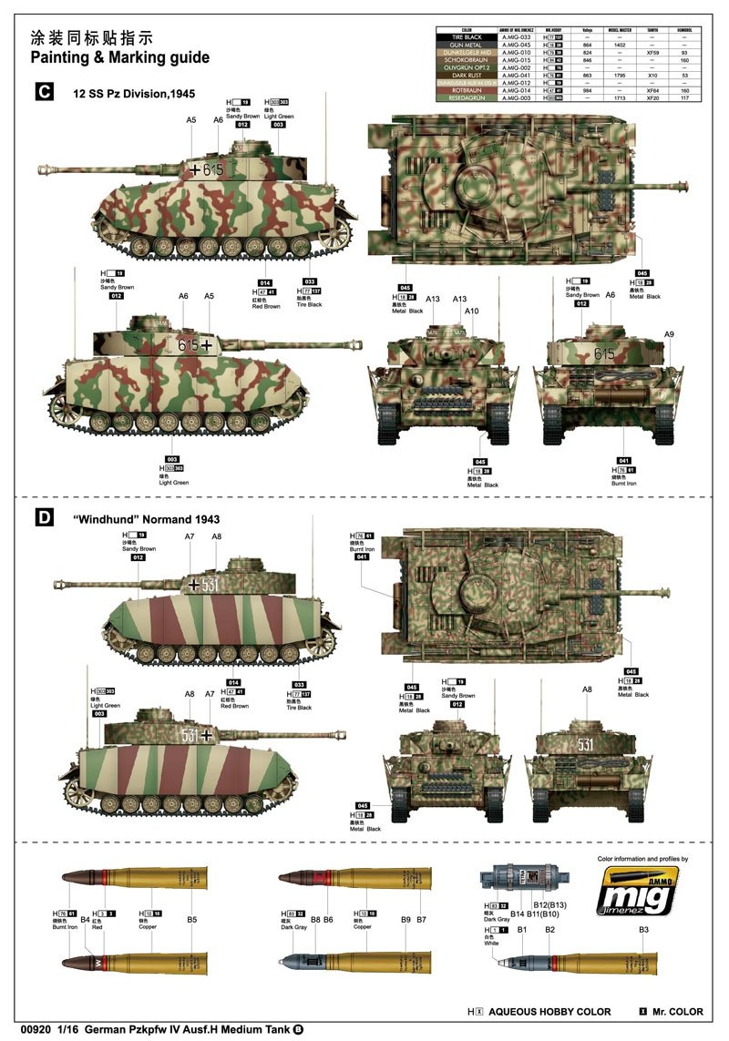 Trumpeter 00920 German Pzkpfw IV Ausf.H Medium Tank 1/16 – immagine 2