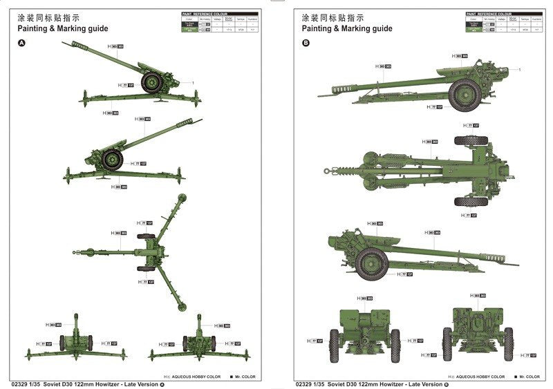 Trumpeter 02329 Soviet D-30 122mm Howitzer - Late Version 1/35 – Bild 3