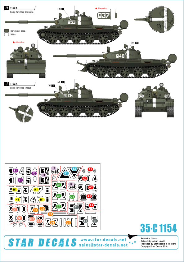 Star Decals 35-C1154 Tanks in Prague 1968 1/35 – immagine 2