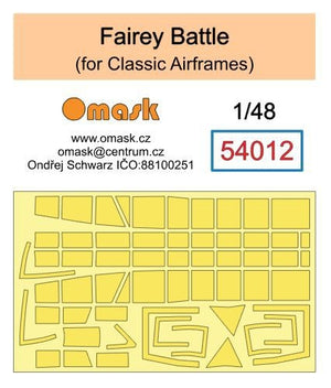 Omask 54012 Fairey Battle (for Classic Airframes) 1/48