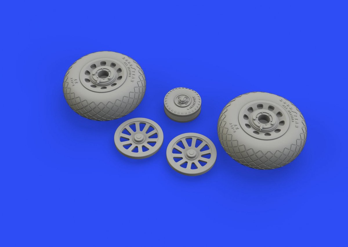 Eduard 648511 P-51D wheels diamond tread 2 1/48 EDUARD – immagine 3