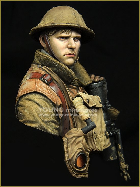 Young Miniatures YM1875 British LEWIS Gunner WWI 1/10 – Bild 8