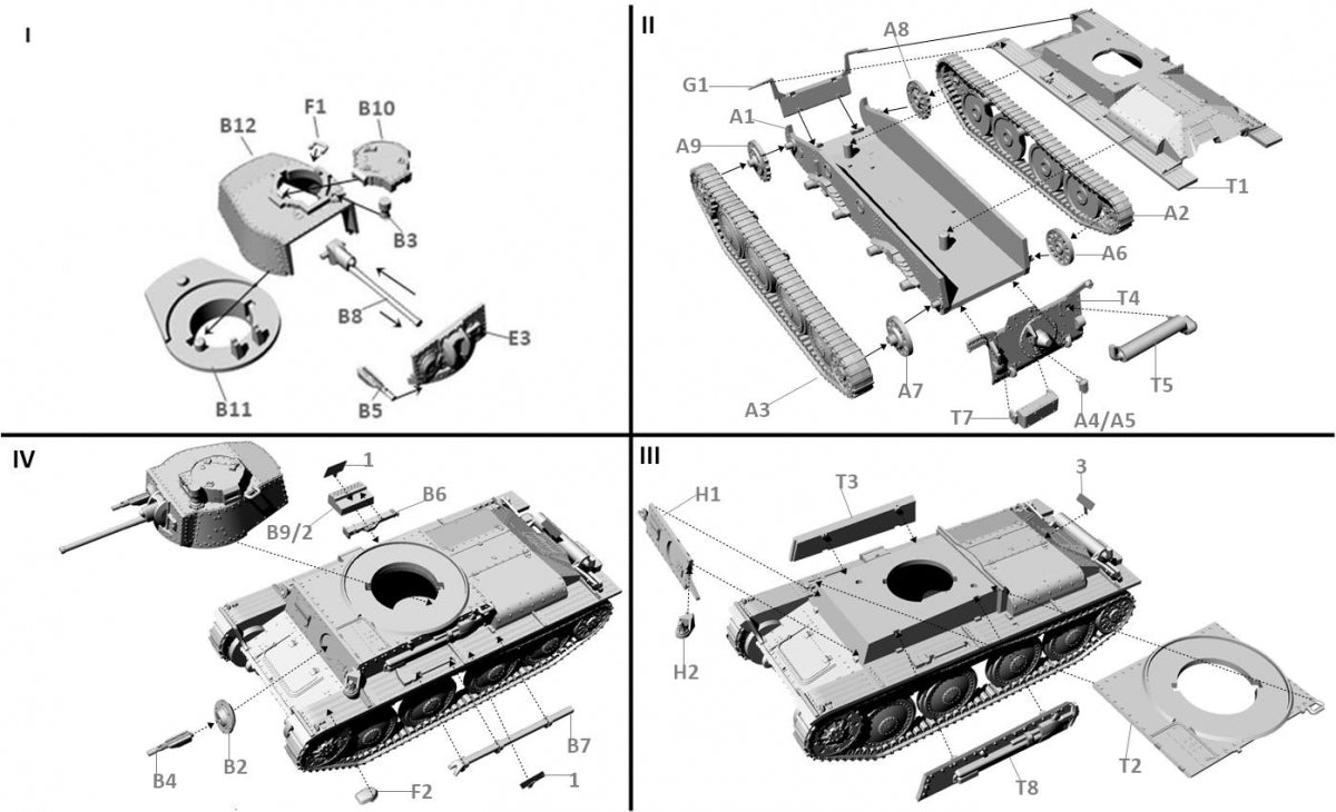 First To Fight PL109 Niemiecki czołg lekki Pz.Kpfw 38 Ausf. D 1/72 – imagen 3