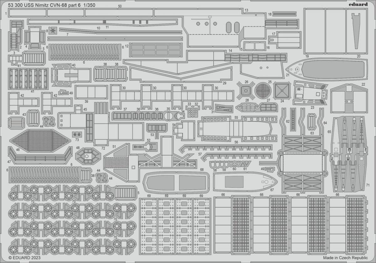 Eduard 53300 USS Nimitz CVN-68 part 6 Trumpeter 1/350