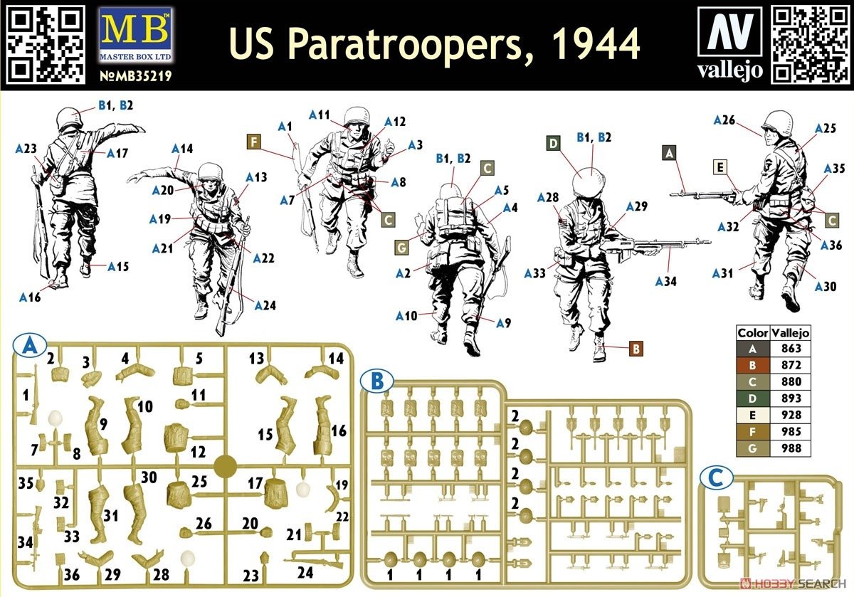 Master Box 35219 US Paratroopers 1944 1/35 – imagen 2
