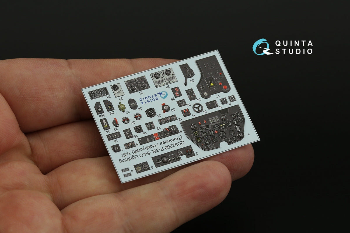 Quinta Studio QD32200 P-38L-5-LO Lightning 3D-Printed &amp;amp; coloured Interior on decal paper (Trumpeter/Hobbycraft) 1/32 – Bild 10