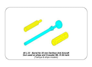 Aber 48L-33 Barrel for 20mm Oerlikon Anti-aircraft Gun 1/48 – zdjęcie 12
