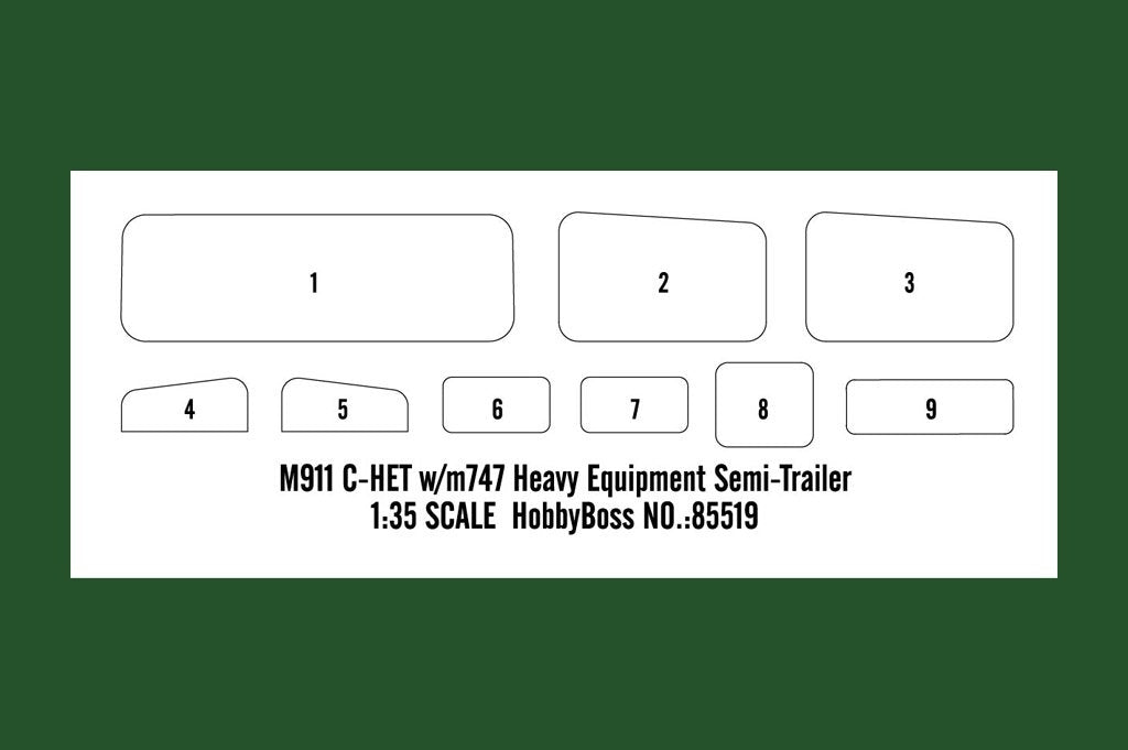 Hobby Boss 85519 M911 C-HET w/m747 Heavy Equipment Semi-Trailer 1/35 – immagine 3