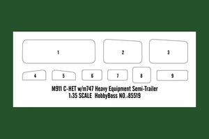 Hobby Boss 85519 M911 C-HET w/m747 Heavy Equipment Semi-Trailer 1/35 – immagine 3
