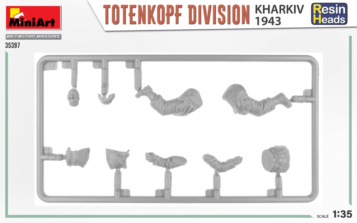 MiniArt 35397 TOTENKOPF DIVISION. KHARKOV 1943. RESIN HEADS 1/35 – Bild 7