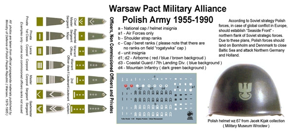 Toro 35F47 Układ Warszawski - Wojsko Polskie Żołnierz piechoty Figurka wraz z kalkomanią Zestaw zawiera dwie głowy 1/35