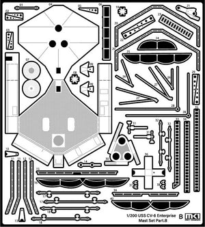 MK1 Design MD-20022 USS CV-6 Enterprise DX with Full Wooden Deck for Trumpeter 1/200 – immagine 75