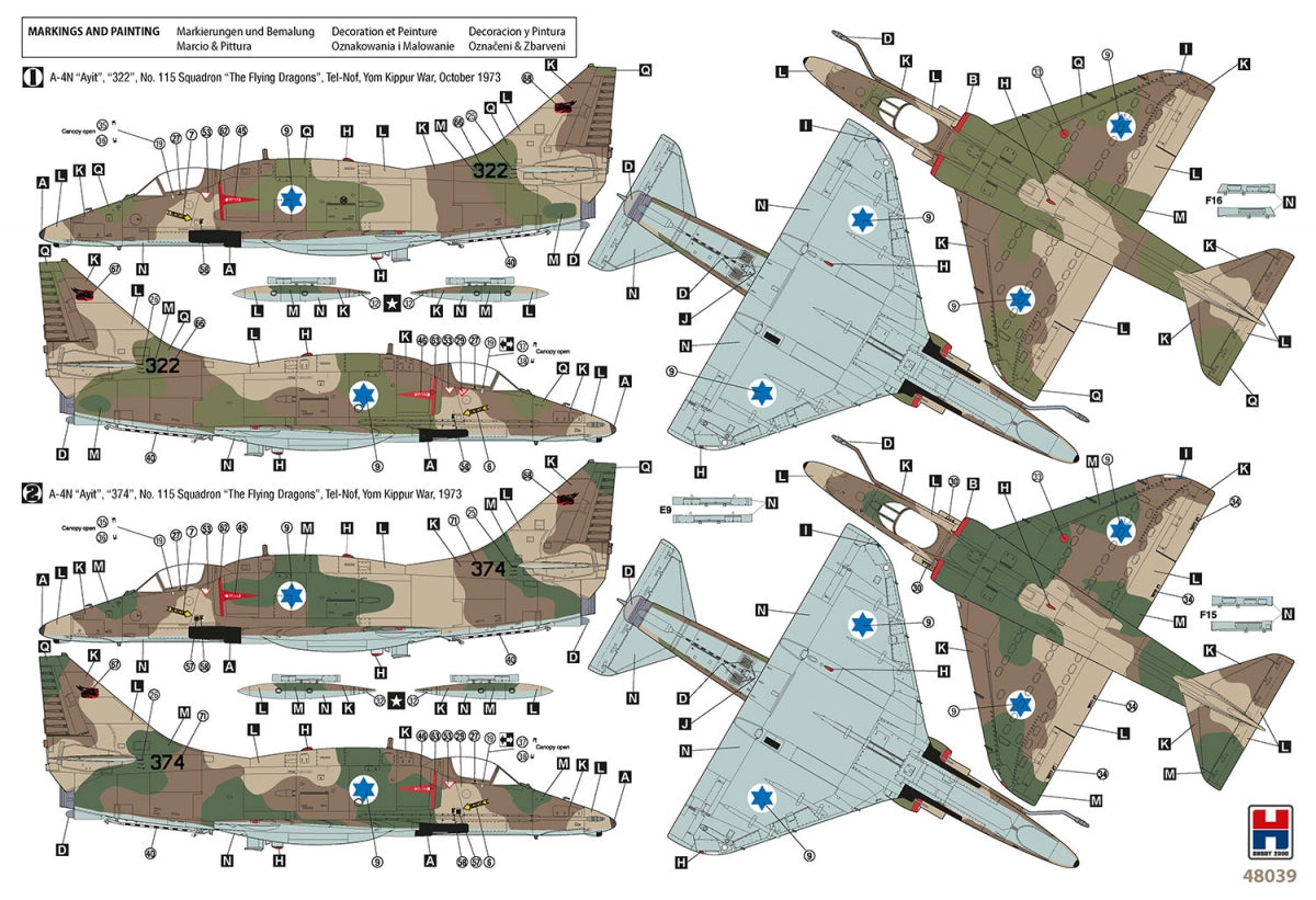Hobby 2000 48039 Douglas A-4N Skyhawk "AYIT" Early ( Hasegawa + CARTOGRAF + MASKI + 3D Print ) 1/48