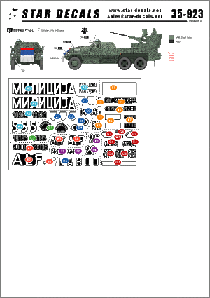Star Decals 35-923 Tanks in Bosnia #1. Serb, Croatian and Muslim tanks during the war 1/35 – image 2