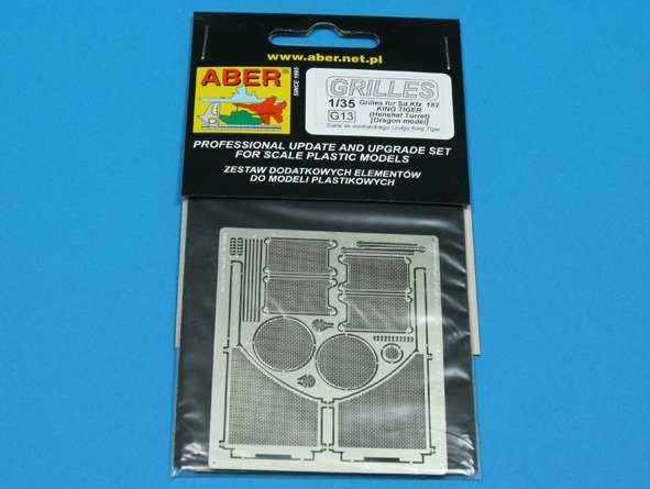 Aber 35G13 Grilles for german tank Sd.Kfz.182 King Tiger (Henshel Turret) 1/35 – immagine 4