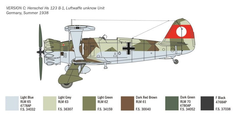 Italeri 2819 HENSCHEL HS 123 1/48 – zdjęcie 5